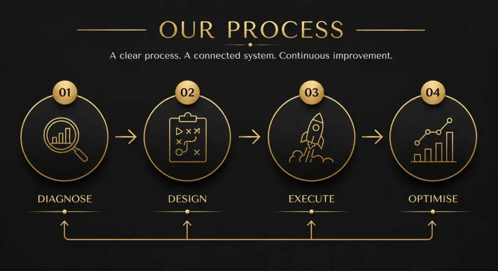 Ishwave structured growth process from strategy through continuous optimisation
